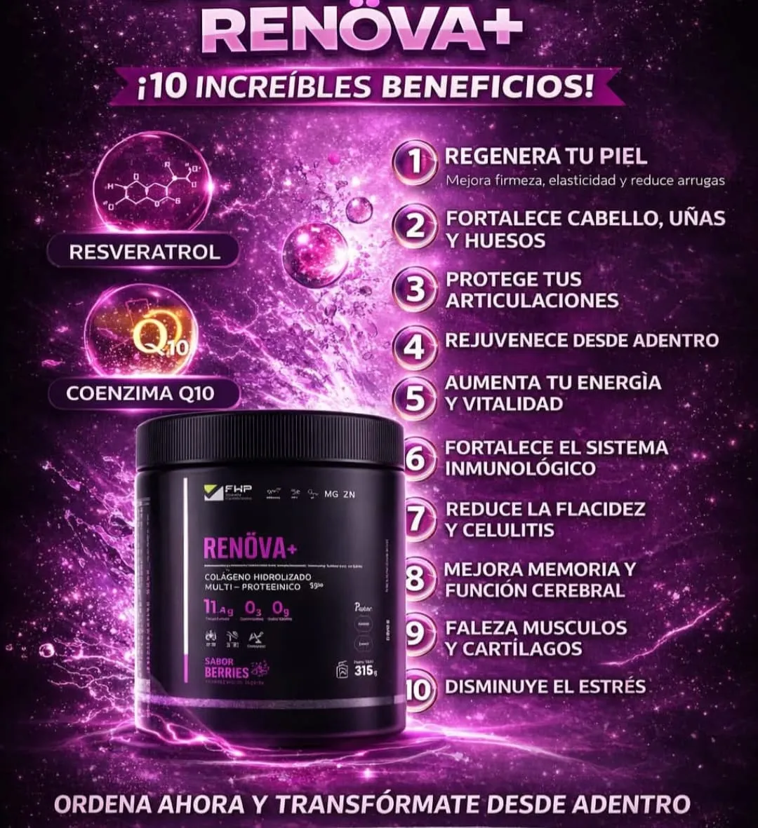 🔥 RENOVA+ Colágeno Hidrolizado | Rejuvenece tu piel y aumenta tu energía desde adentro