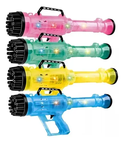 Pistola De Burbujas Con Luces Burbujero 