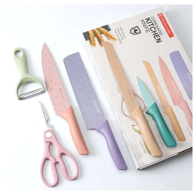 SET DE CUCHILLOS DE COCINA MULTICOLOR