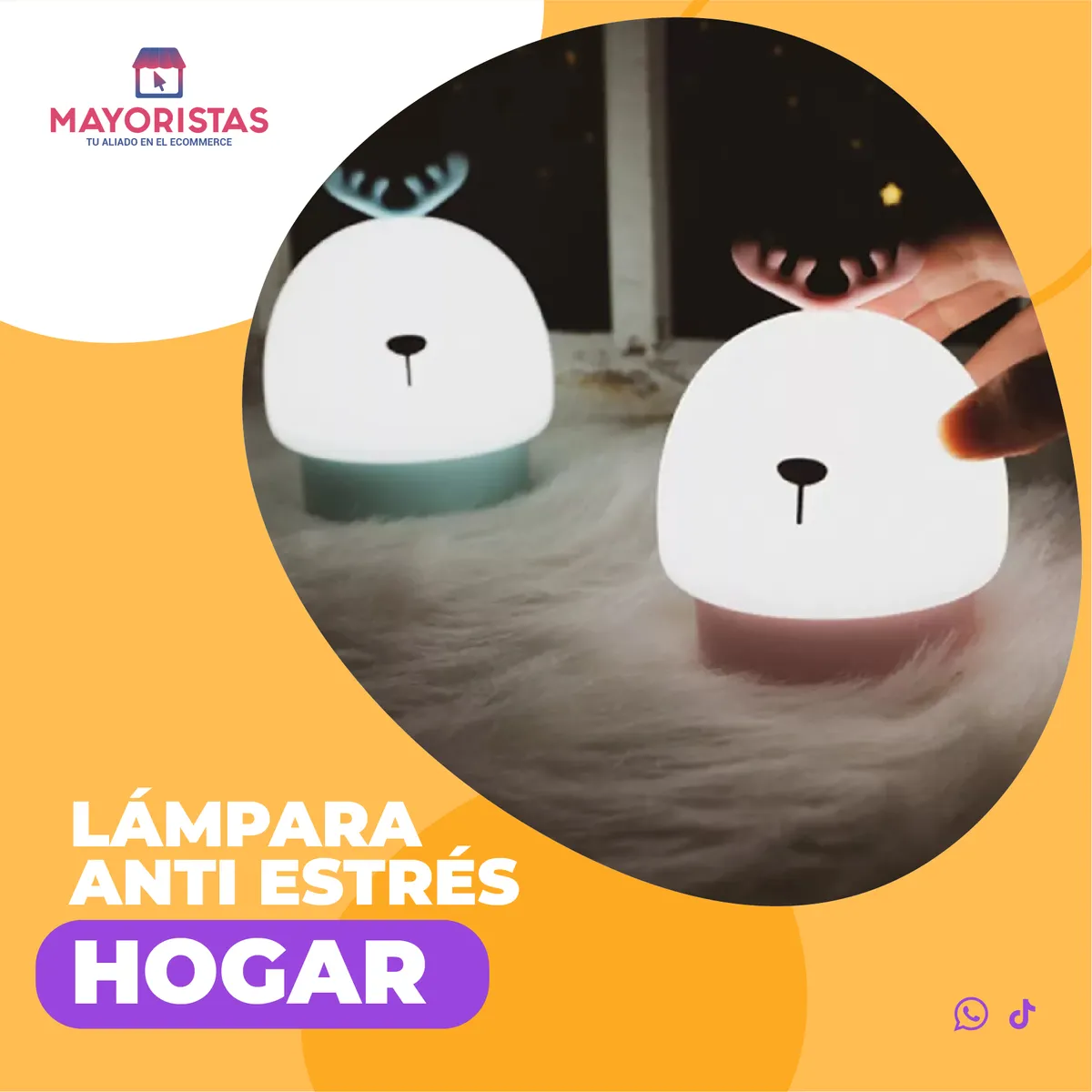 LAMPARA KAWAII- CAMBIA DE LUZ AL APLAUDIR