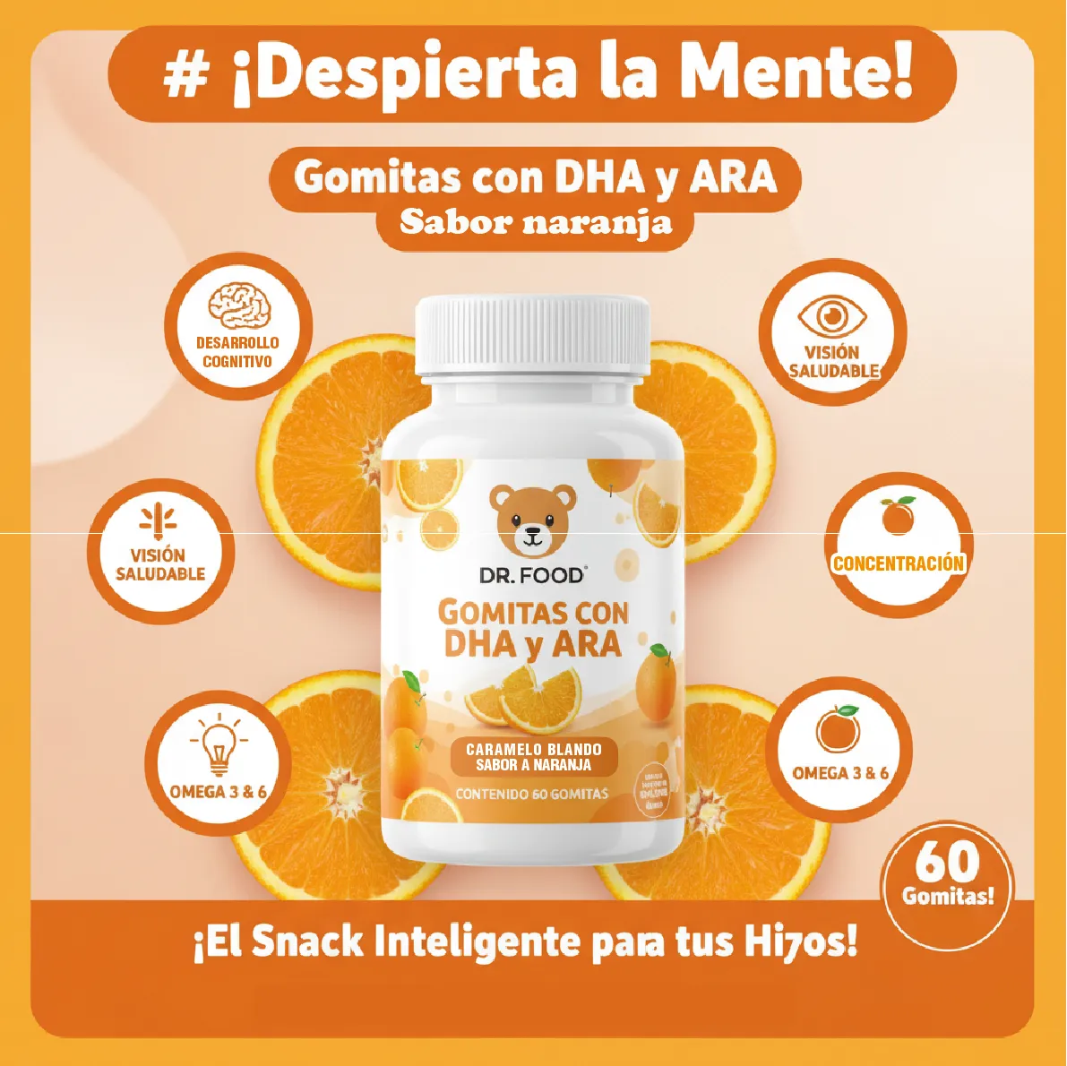 GOMITAS CON DHA Y ARA CON REGISTRO SANITARIO