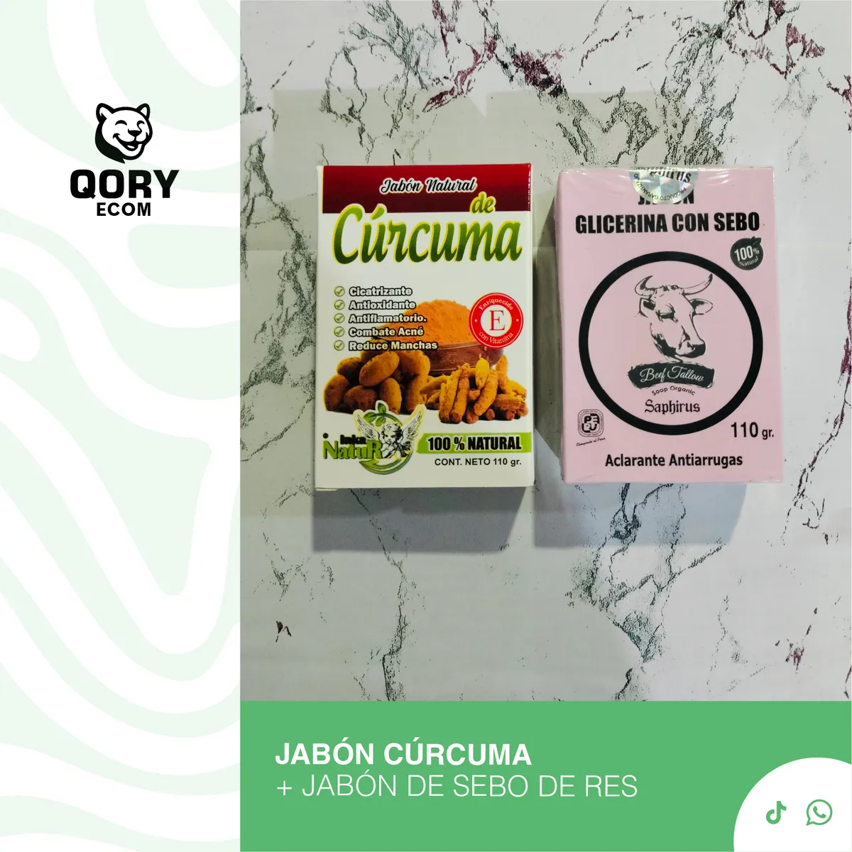 JABÓN CÚRCUMA + JABÓN DE SEBO DE RES